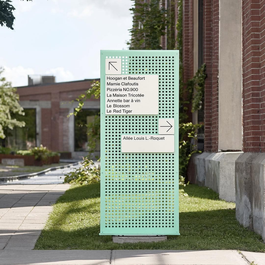 Visual identity and signage system for Technopôle Angus