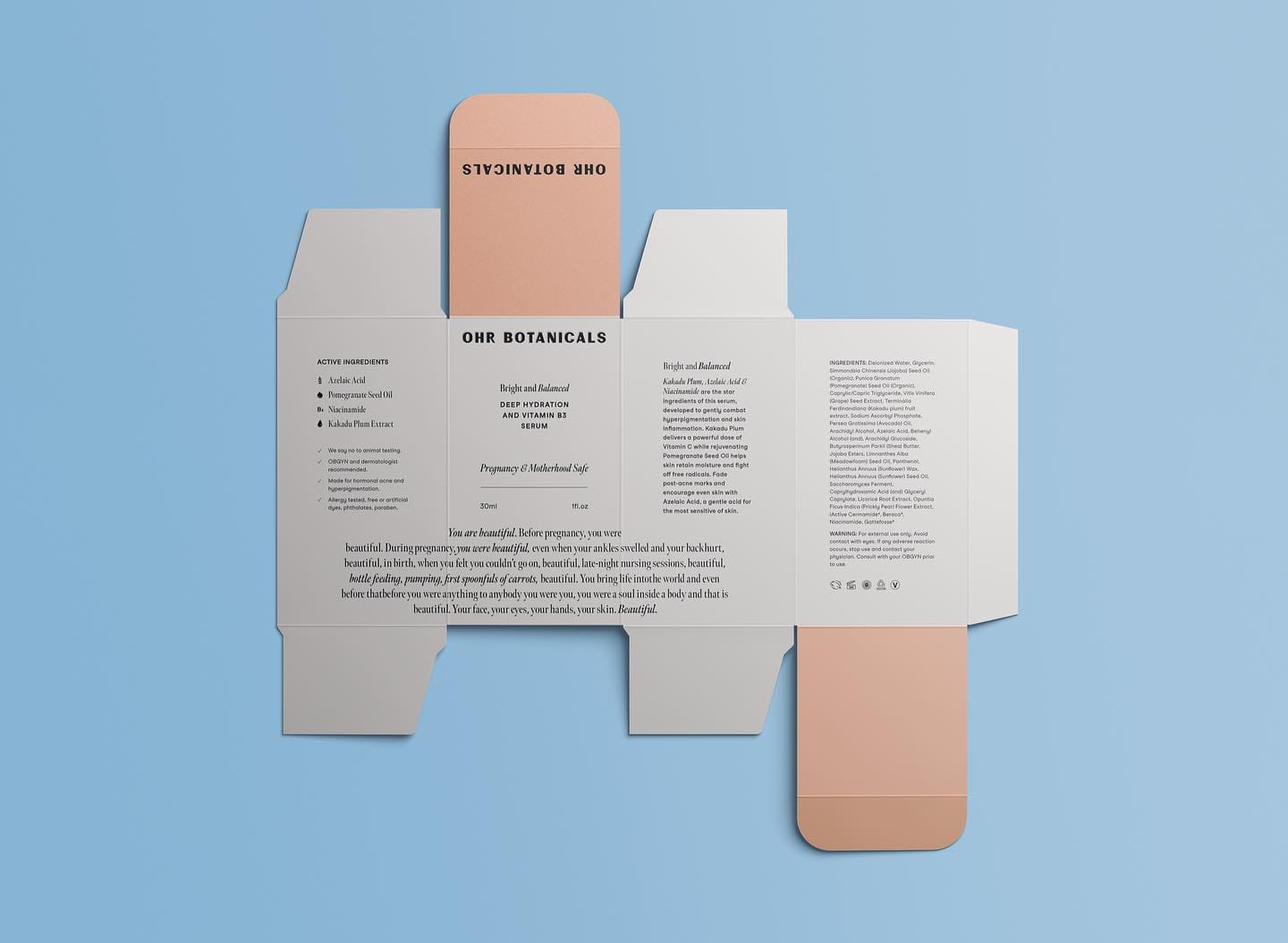 OHR Botanicals packaging use poetic copy to bring a new level of emotional reson