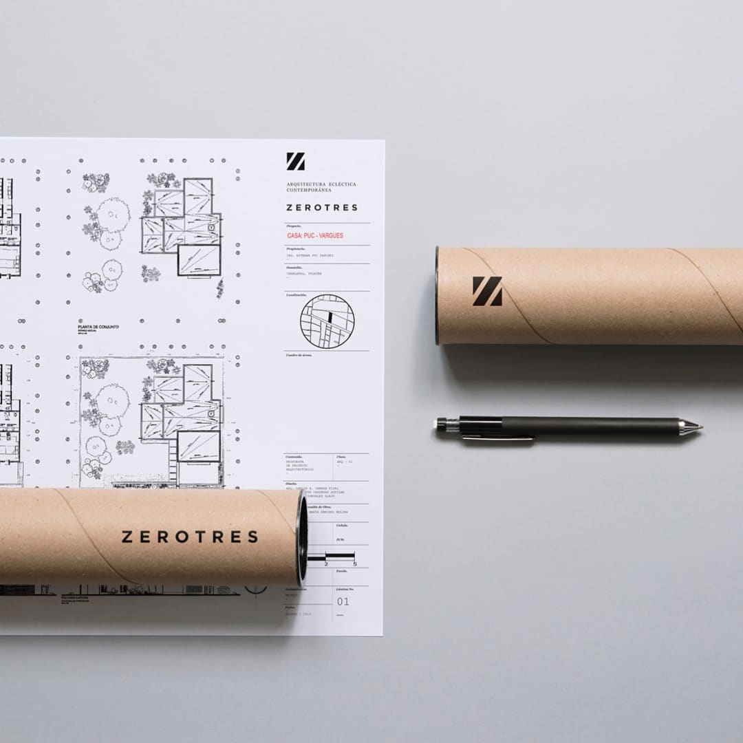 Zerotres Construction brand identity