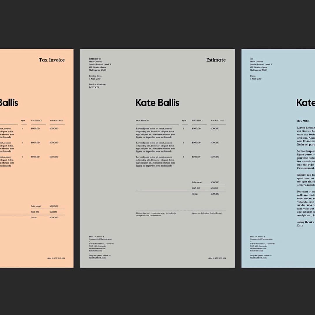Brand identity for Kate Ballis