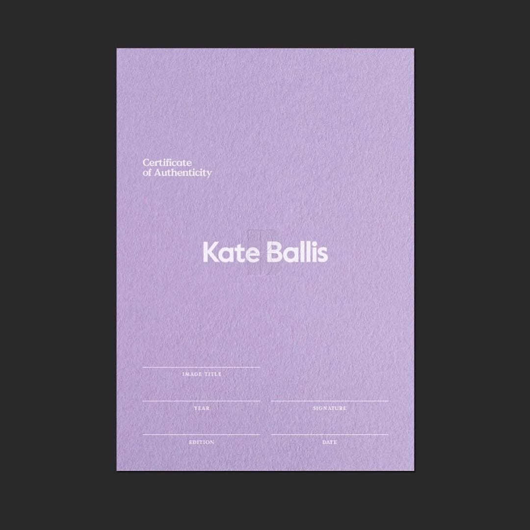 Brand identity for Kate Ballis