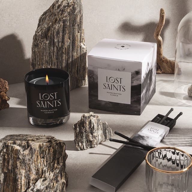 LOST SAINTS - Handcrafted candles. @lostsaints brand identity