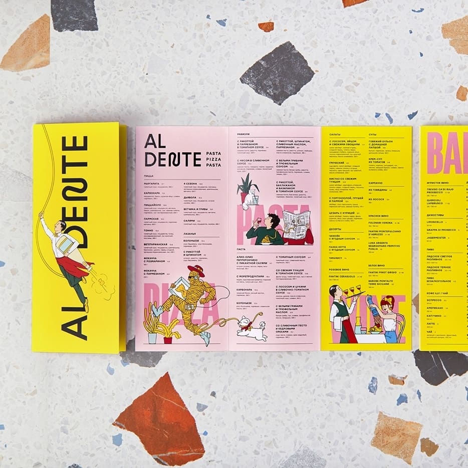 Al Dente Pizza Pasta restaurant identity
