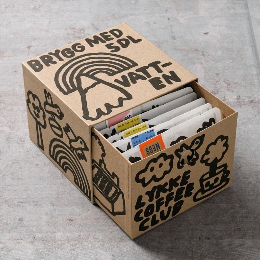 Packaging design for @lykkecoffeefarms