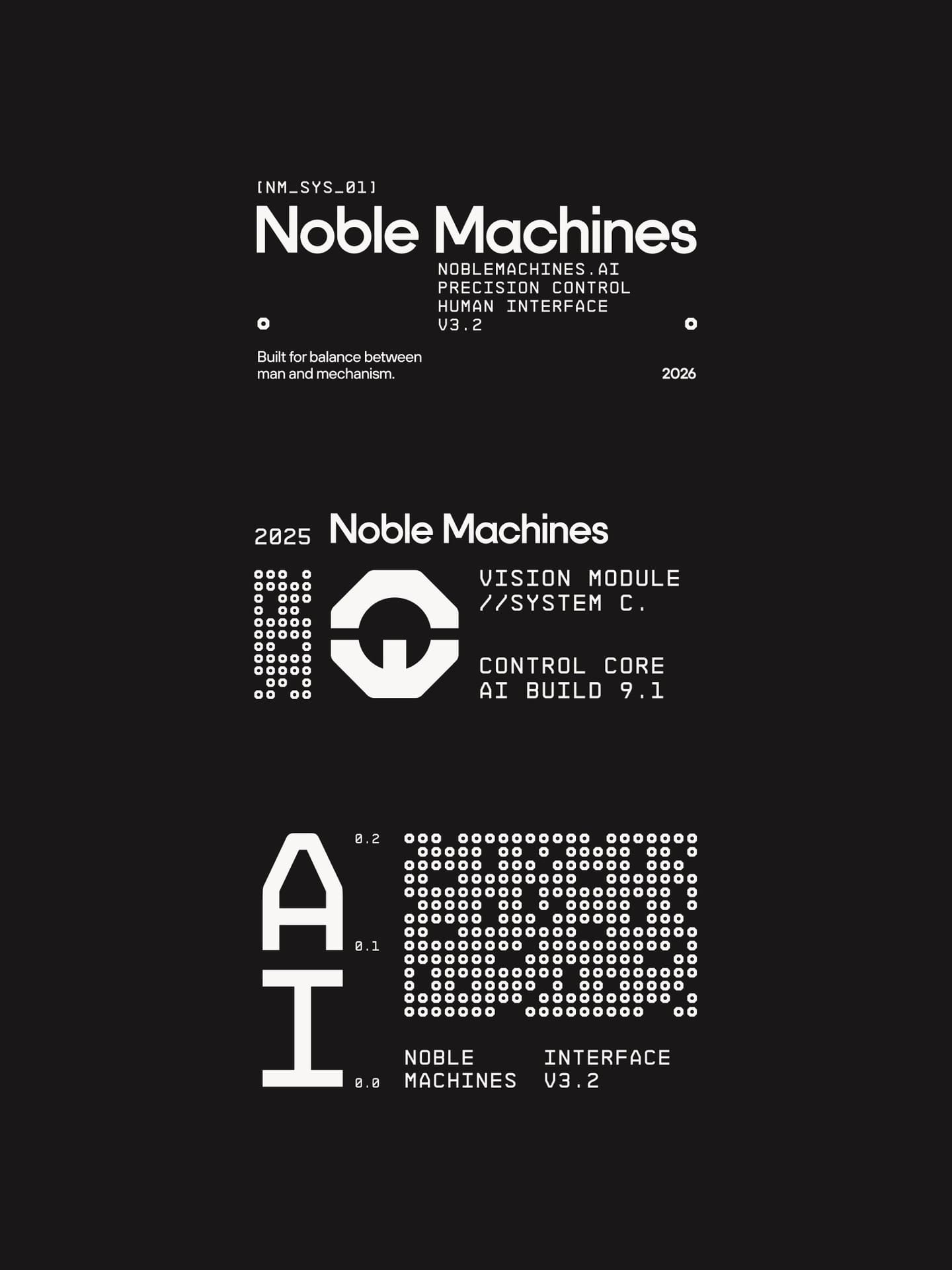 Visual identity for Noble Machines
