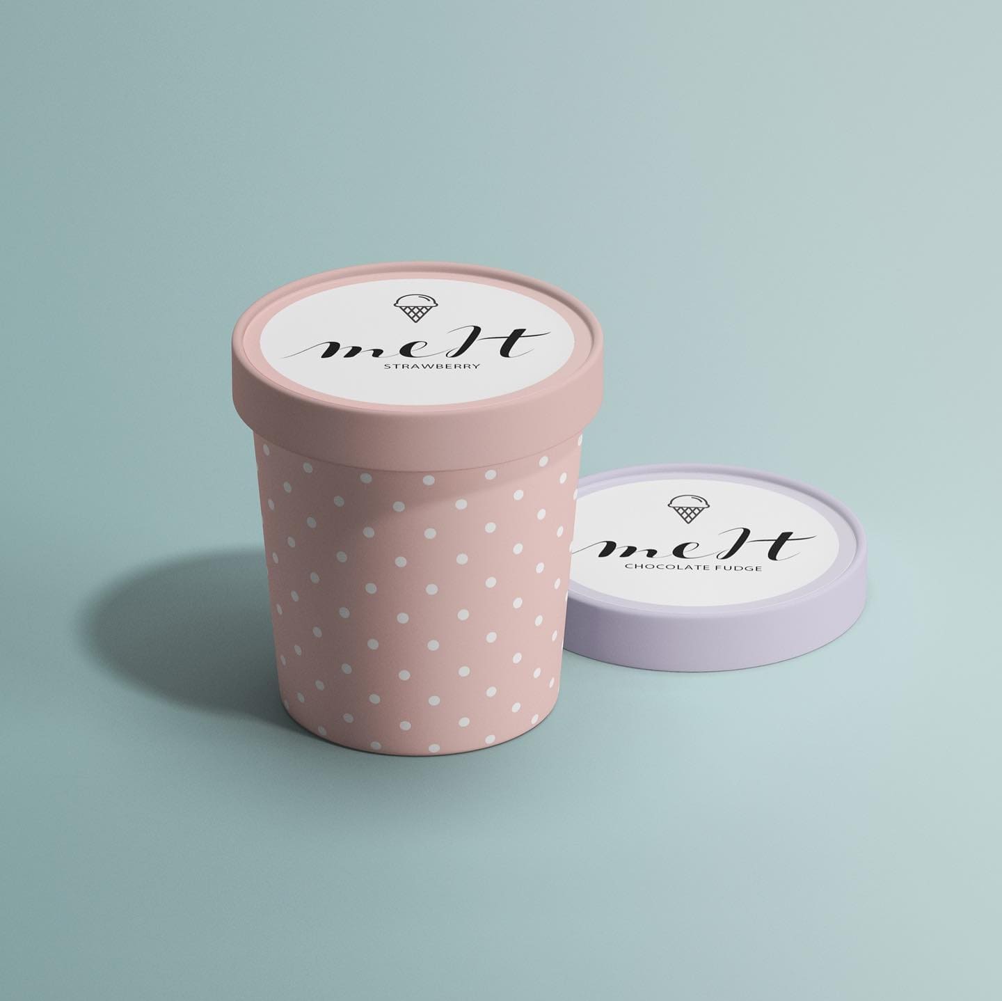 Branding & Packaging for "Melt Ice-Cream"