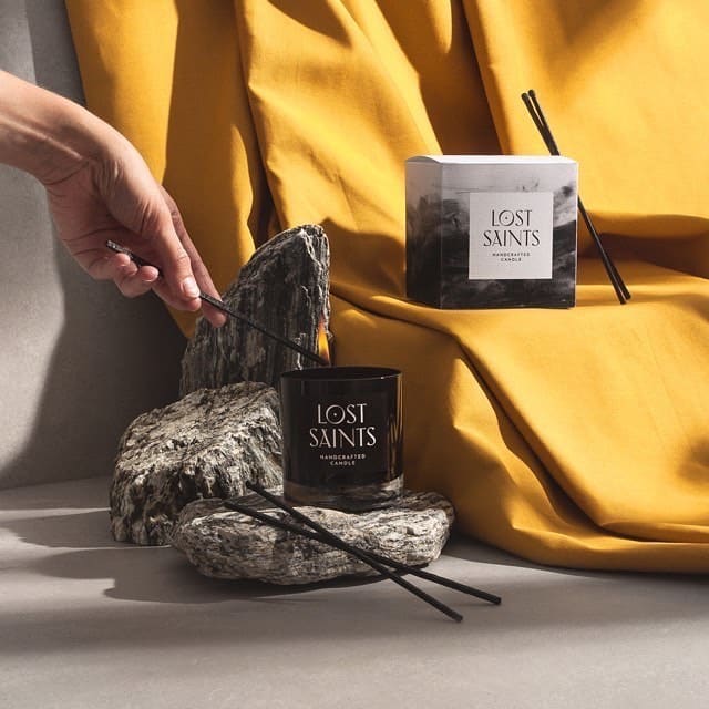 LOST SAINTS - Handcrafted candles. @lostsaints brand identity