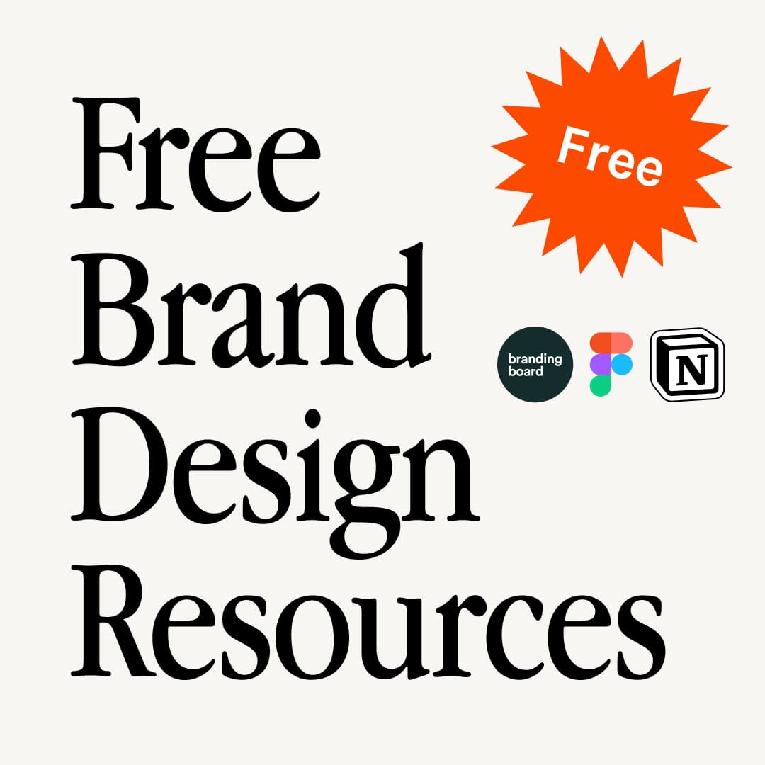 4 free new branding resources in Figma and Notion: 

- 🧰 The Brand Design Syste